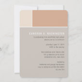 Mondrian Color Blocks Mod Foto Graduation Party I Einladung (Rückseite)