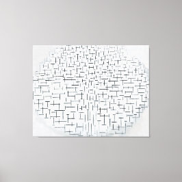 MONDRIAN COMP 10 in B & W - Pier und Ozean 1915 Leinwanddruck