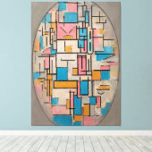 MONDRIAN - COMP. OVAL MIT FARBEN FLUGZEUG 1 1914 LEINWANDDRUCK (Insitu (Holzboden))