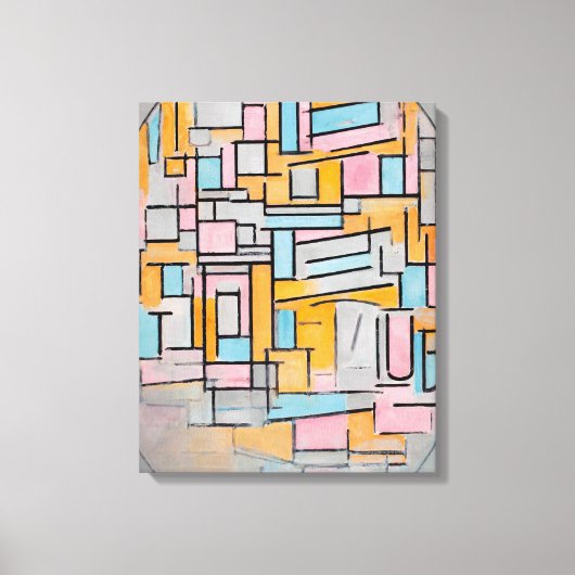 MONDRIAN - COMP. OVAL MIT FARBEN FLUGZEUG 2 1914 LEINWANDDRUCK (Vorderseite)