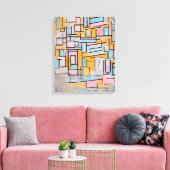 MONDRIAN - COMP. OVAL MIT FARBEN FLUGZEUG 2 1914 LEINWANDDRUCK (Insitu (Wohnzimmer))