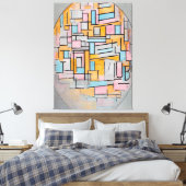 MONDRIAN - COMP. OVAL MIT FARBEN FLUGZEUG 2 1914 LEINWANDDRUCK (Insitu (Schlafzimmer))