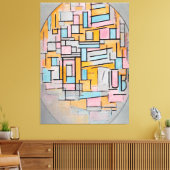 MONDRIAN - COMP. OVAL MIT FARBEN FLUGZEUG 2 1914 LEINWANDDRUCK (Insitu (Wohnzimmer))