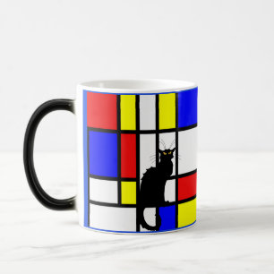 Mondrian - Composition II - Farbwechsel-Kunsttasse Verwandlungstasse