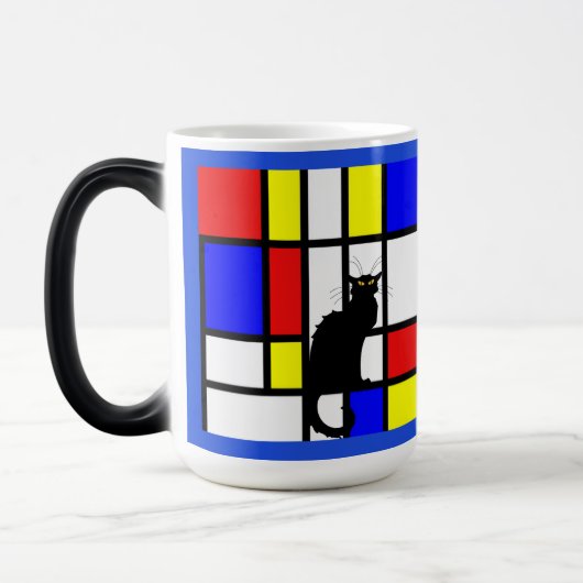 Mondrian - Composition II - Farbwechsel-Kunsttasse Verwandlungstasse (Links)