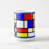 Mondrian - Composition II - Farbwechsel-Kunsttasse Verwandlungstasse (Zentrum)