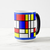 Mondrian - Composition II - Farbwechsel-Kunsttasse Verwandlungstasse (VorderseiteRechts)