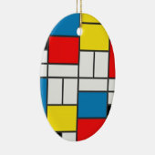 Mondrian Cubism Style Keramik Ornament (Rechts)