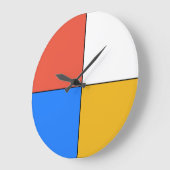 Mondrian Cubist Abstrakt Art Wall Clock Große Wanduhr (Winkel)