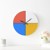 Mondrian Cubist Abstrakt Art Wall Clock Große Wanduhr (Zuhause)