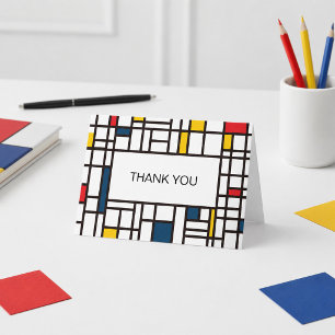 Mondrian De Stijl Dankeskarte