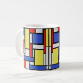 Mondrian De Stijl Kaffeetasse (Vorderseite Links)