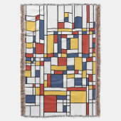 Mondrian De Stijl Pattern Decke (Vorderseite Vertikal)