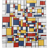 Mondrian De Stijl Pattern Duschvorhang (Vorderseite)