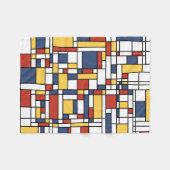 Mondrian De Stijl Pattern Fleecedecke (Vorderseite (Horizontal))