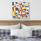 Mondrian De Stijl Pattern Leinwanddruck (Insitu (Schlafzimmer))