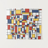 Mondrian De Stijl Pattern Wandteppich (Vorderseite (Horizontal))