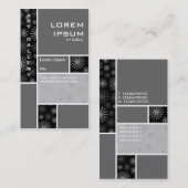 Mondrian dekoriert - grau visitenkarte (Vorne/Hinten)