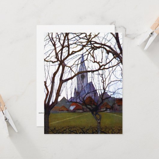Mondrian - Dorfkirche Karte (Vorderseite/Rückseite Beispiel)