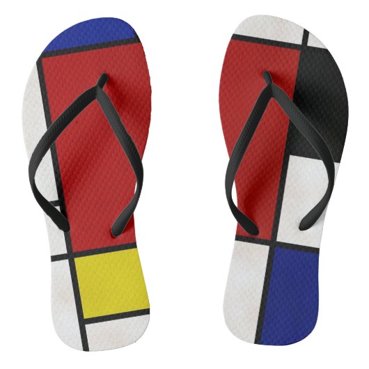 Mondrian drehen Reinfälle um Badesandalen (Fußbett)