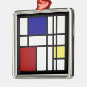 Mondrian Eindrucks-Kunst Ornament Aus Metall (Links)