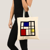Mondrian Eindrucks-Kunst Tragetasche (Vorderseite (Produkt))