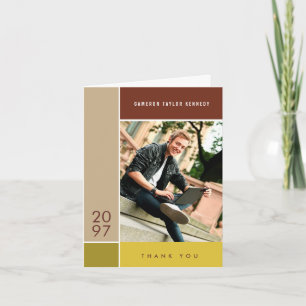 Mondrian Einfache Farbblöcke Abschlussfoto Dankeskarte