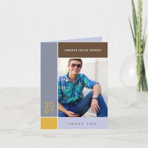 Mondrian Einfache Farbblöcke Abschlussfoto Dankeskarte