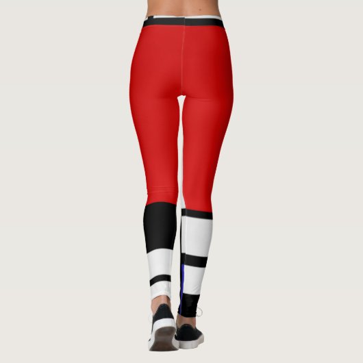 Mondrian-Farbblock Leggings (Rückseite)