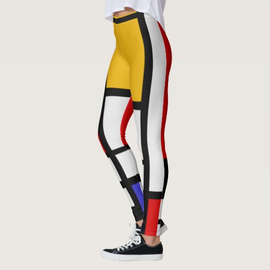 Mondrian-Farbblock Leggings (Links)
