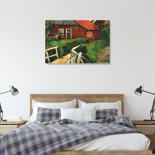 Mondrian - Farm Building with Bridge Leinwanddruck (Insitu (Schlafzimmer))