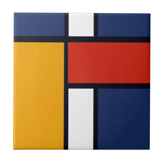 Mondrian Fliese (Vorderseite)