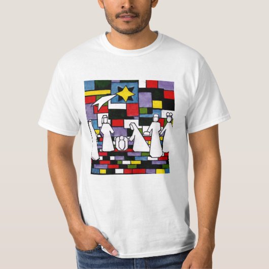 Mondrian Geburt Christi - De Stijl - Neoplasticism T-Shirt (Vorderseite)