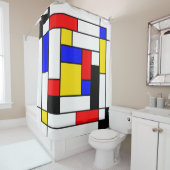 Mondrian Geometric Art 2 Duschvorhang (Beispiel)