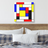 Mondrian Geometric Art 2 Leinwanddruck (Insitu (Schlafzimmer))
