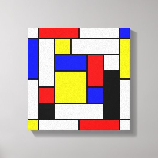 Mondrian Geometric Art 2 Leinwanddruck (Vorderseite)