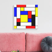 Mondrian Geometric Art 2 Leinwanddruck (Insitu (Wohnzimmer))