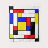Mondrian Geometric Art 2 Wandteppich (Vorderseite)
