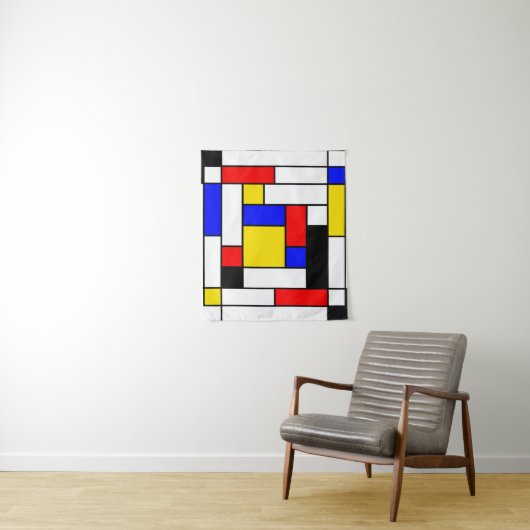 Mondrian Geometric Art 2 Wandteppich (Beispiel)