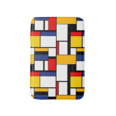 Mondrian Geometric Minimalistisch Comopsition Mode Badematte (Vorderseite Vertikal)