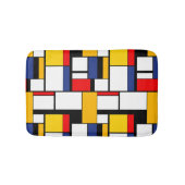 Mondrian Geometric Minimalistisch Comopsition Mode Badematte (Vorderseite)