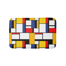 Mondrian Geometric Minimalistisch Comopsition Mode Badematte