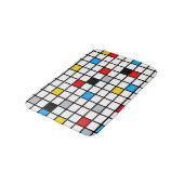 Mondrian Geometric Minimalistisch Comopsition Mode Badematte (Schrägansicht)
