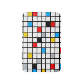 Mondrian Geometric Minimalistisch Comopsition Mode Badematte (Vorderseite Vertikal)