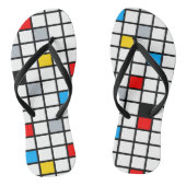 Mondrian Geometric Minimalistisch Comopsition Mode Badesandalen (Fußbett)