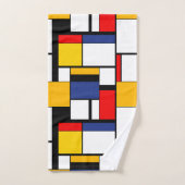 Mondrian Geometric Minimalistisch Comopsition Mode Badhandtuch Set (Handtuch)