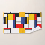 Mondrian Geometric Minimalistisch Comopsition Mode Badhandtuch Set (Handtuch)