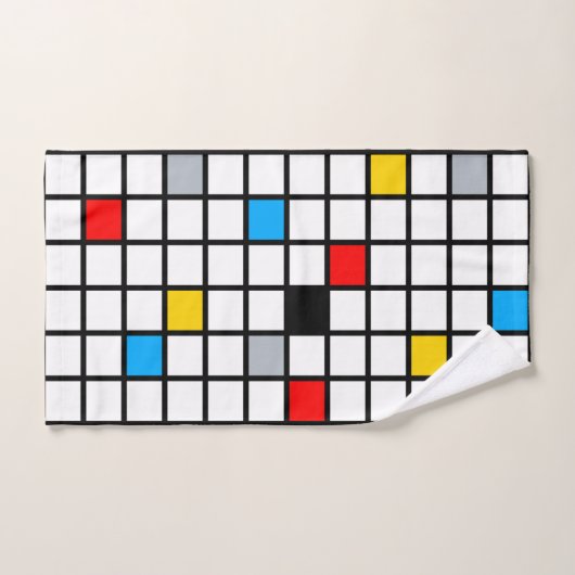 Mondrian Geometric Minimalistisch Comopsition Mode Badhandtuch Set (Handtuch)