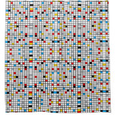 Mondrian Geometric Minimalistisch Comopsition Mode Duschvorhang (Vorderseite)