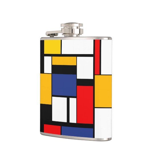 Mondrian Geometric Minimalistisch Comopsition Mode Flachmann (Links)